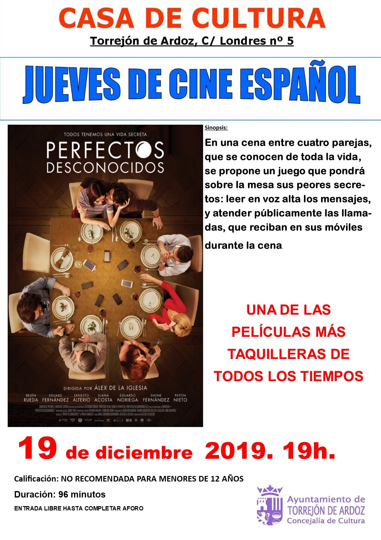 Jueves de Cine - Perfectos Desconocidos