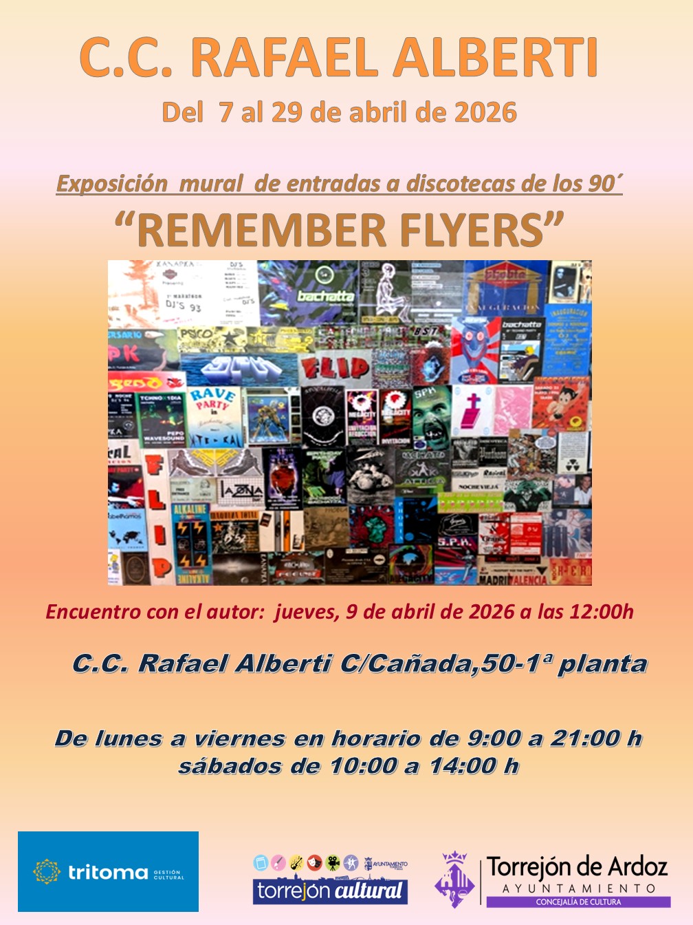 Exposición mural de entradas a discotecas de los años 90: Remember flyers