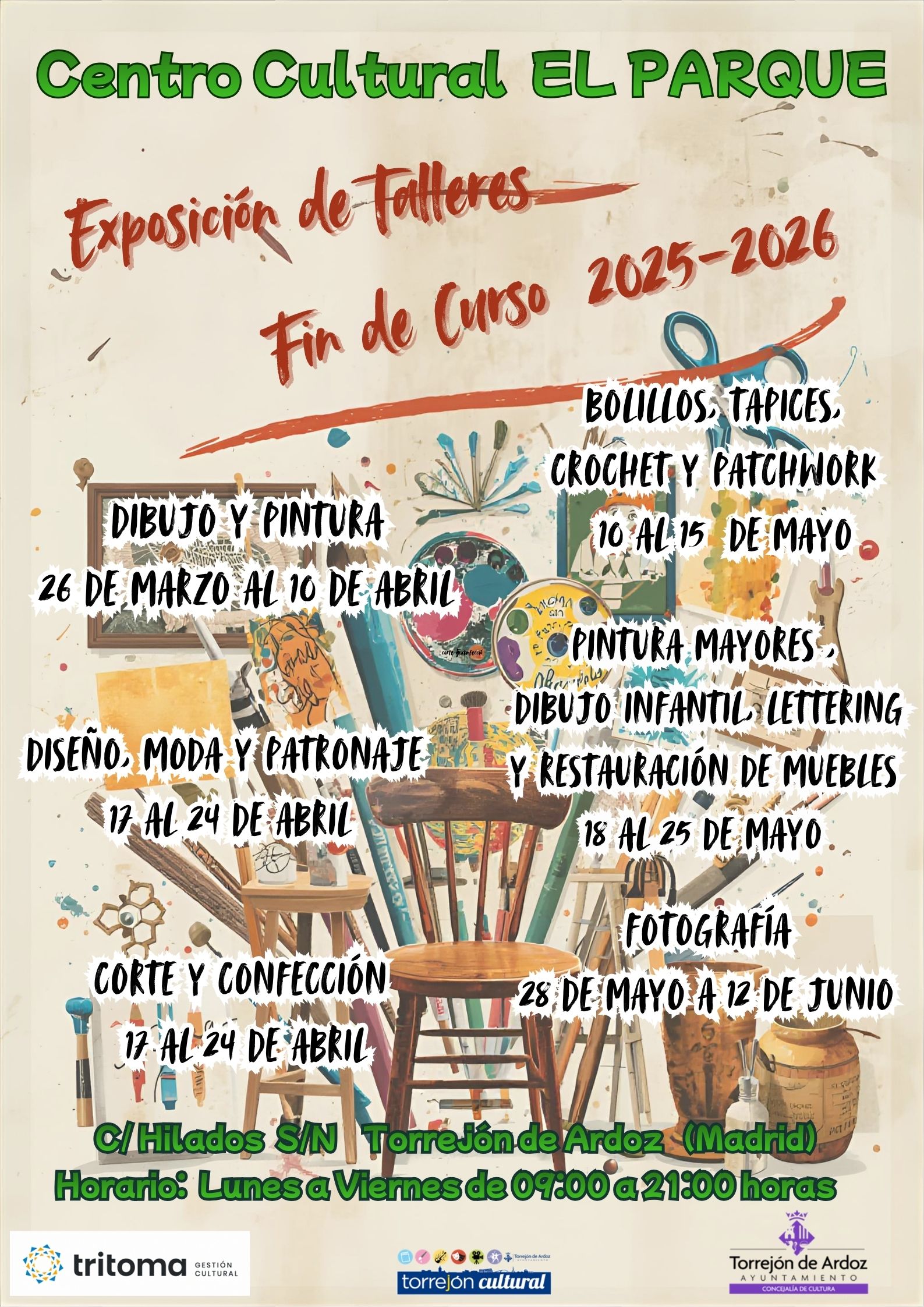 Exposición de talleres de fin de curso del CC El Parque