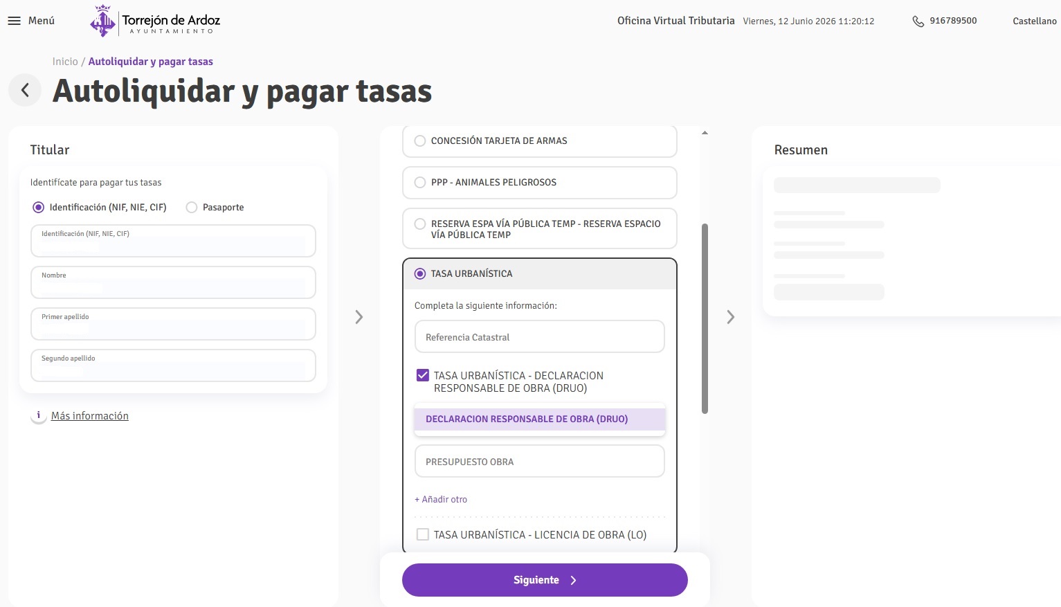 DECLARACION RESPONSABLE DRUO