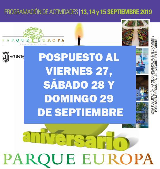 Pospuesto el 9º aniversario del Parque Europa