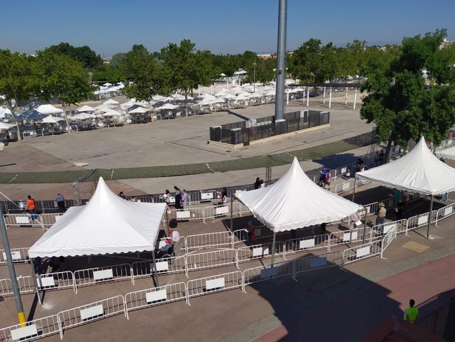 Las pruebas de los test coronavirus se están haciendo en el Recinto Ferial 
