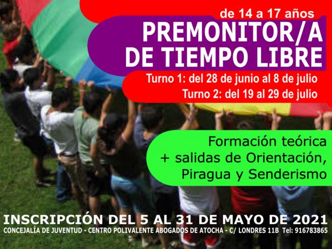 Todavía quedan plazas libres para los cursos de “Premonitores de tiempo libre” y “Monitores de ocio y tiempo libre” de la Concejalía de Juventud 