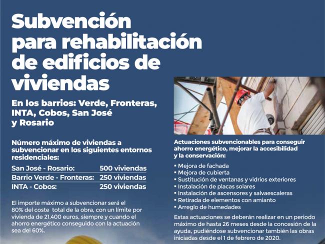 Se firma el convenio para rehabilitar edificios de viviendas en los barrios de San Jose, Rosario, Barrio Verde, Fronteras, Inta y Cobos