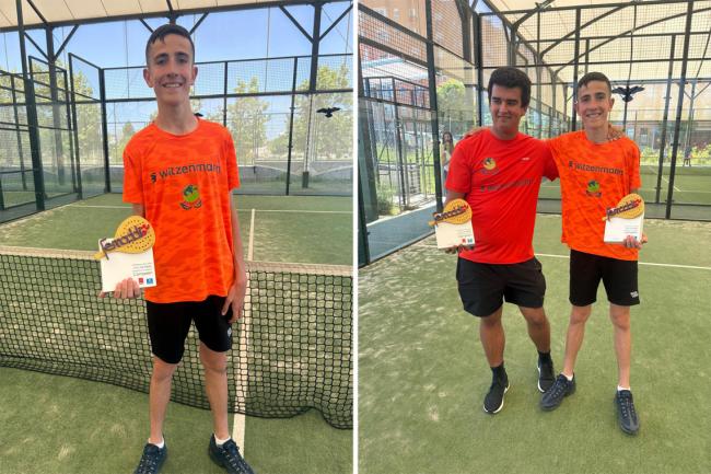 Oliver Román junto a su compañero de equipo, Álvaro Cuadros